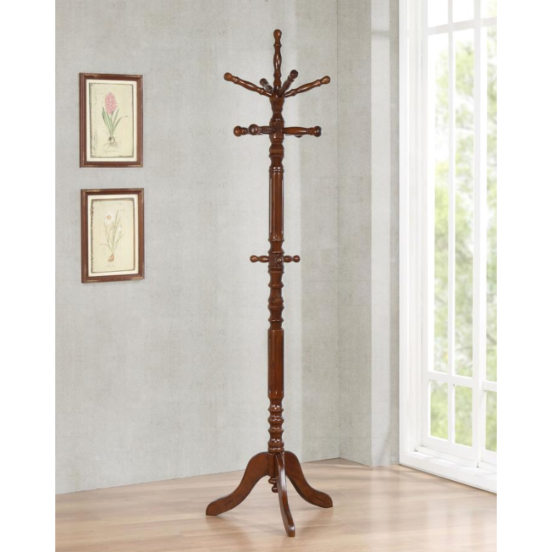 Achelle 11-Hook Freestanding Coat Rack Hat Hanger Tobacco - 900769