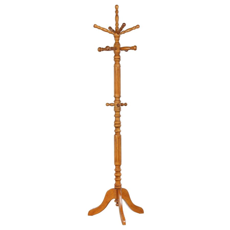 Achelle Collection 11-Hook Freestanding Coat Rack Golden Brown - 900759