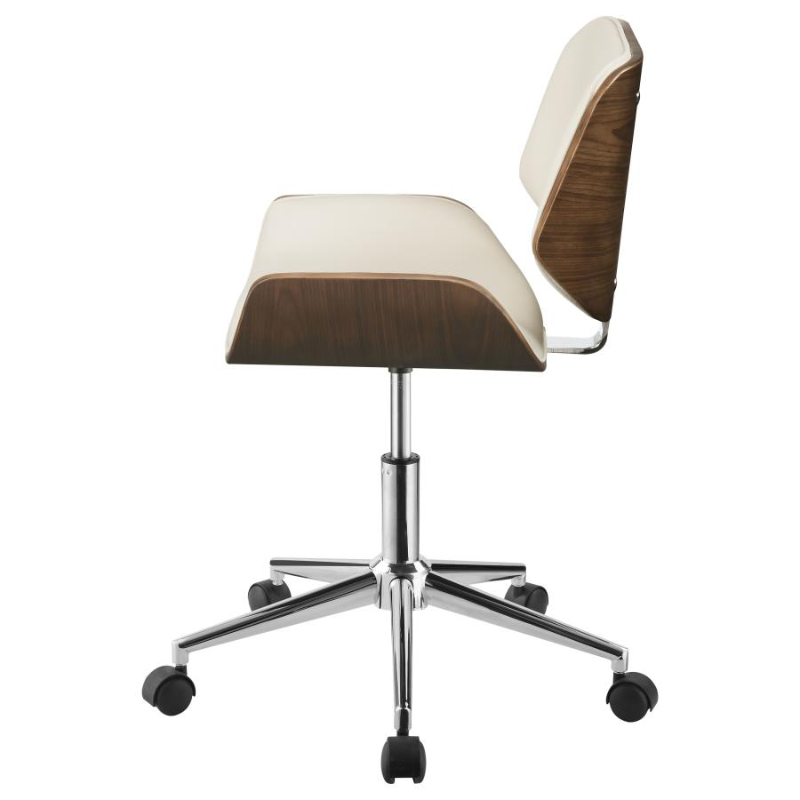 Addington Upholstered Adjustable Office Desk Chair Ecru – 800613