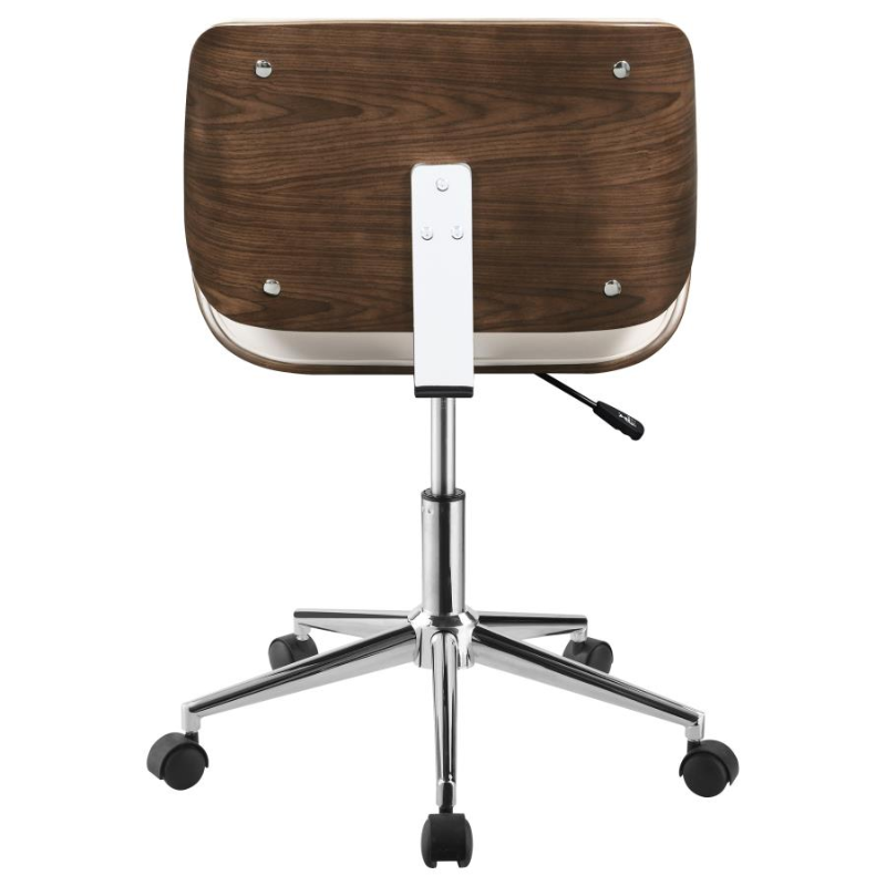 Addington Upholstered Adjustable Office Desk Chair Ecru – 800613