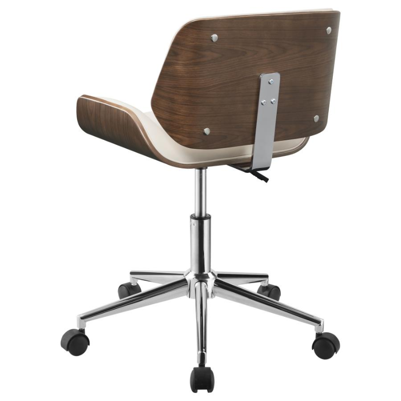 Addington Upholstered Adjustable Office Desk Chair Ecru – 800613