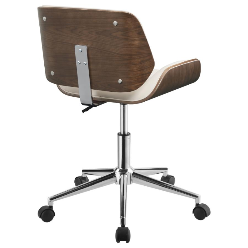 Addington Upholstered Adjustable Office Desk Chair Ecru – 800613