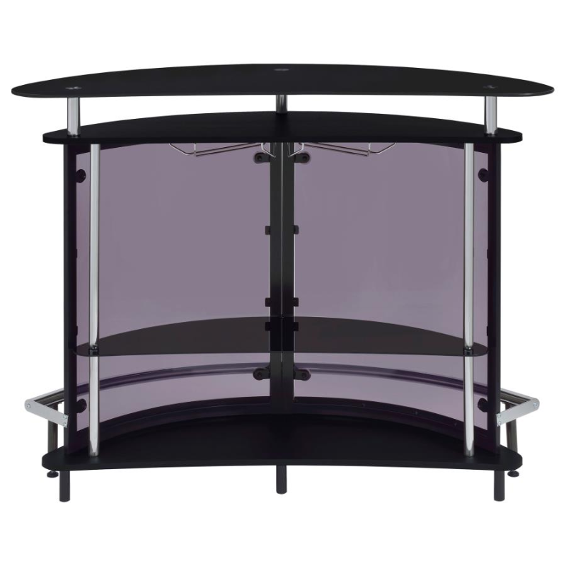 Amarillo Freestanding Glass Top Home Bar Wine Cabinet Black – 101065