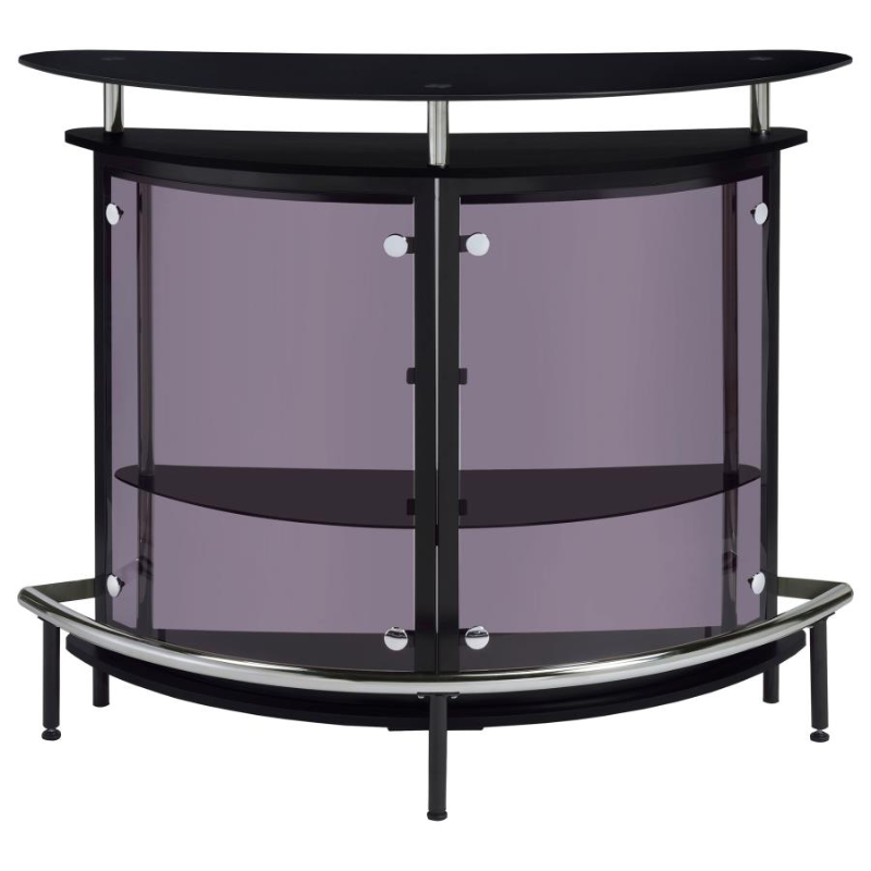 Amarillo Freestanding Glass Top Home Bar Wine Cabinet Black – 101065