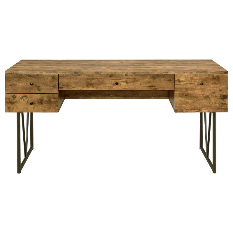 Analiese 63-inch 4-drawer Writing Desk Rustic Nutmeg – 800999