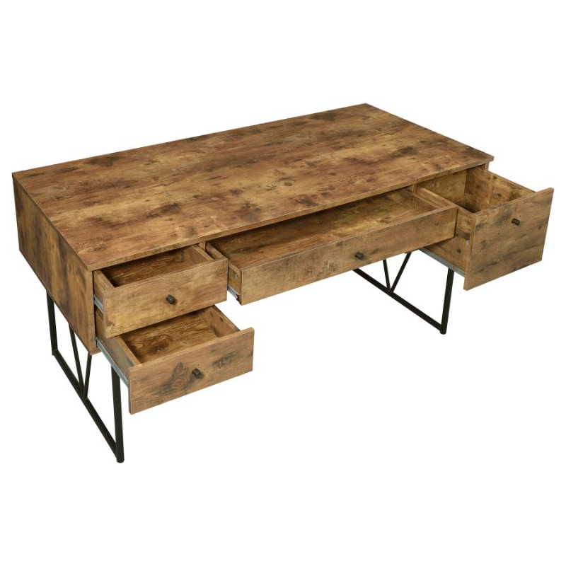 Analiese 63-inch 4-drawer Writing Desk Rustic Nutmeg – 800999