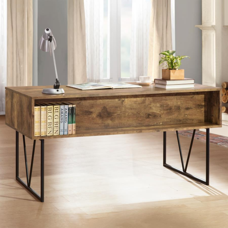 Analiese 63-inch 4-drawer Writing Desk Rustic Nutmeg – 800999