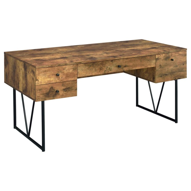 Analiese 63-inch 4-drawer Writing Desk Rustic Nutmeg – 800999