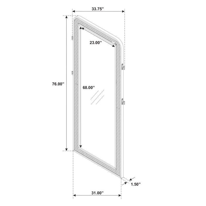 Arini Full-Length Standing Floor Mirror Sand Wash - 224309