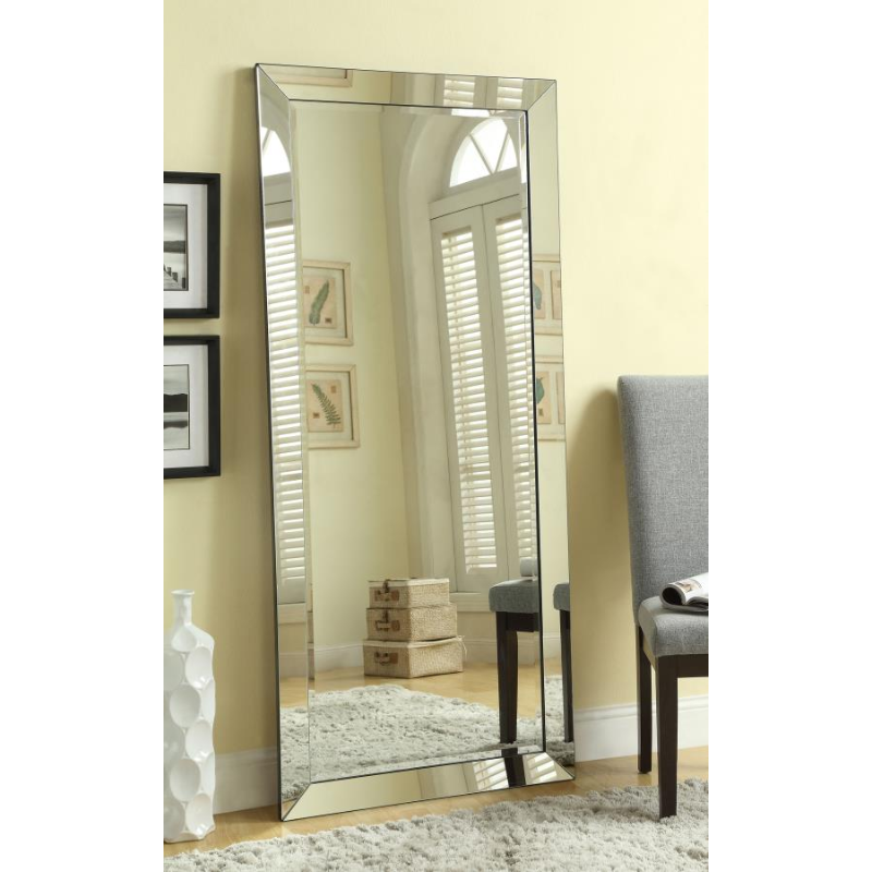 Barnett 30x70 Inch Full Length Floor or Wall Mirror Silver- 901813