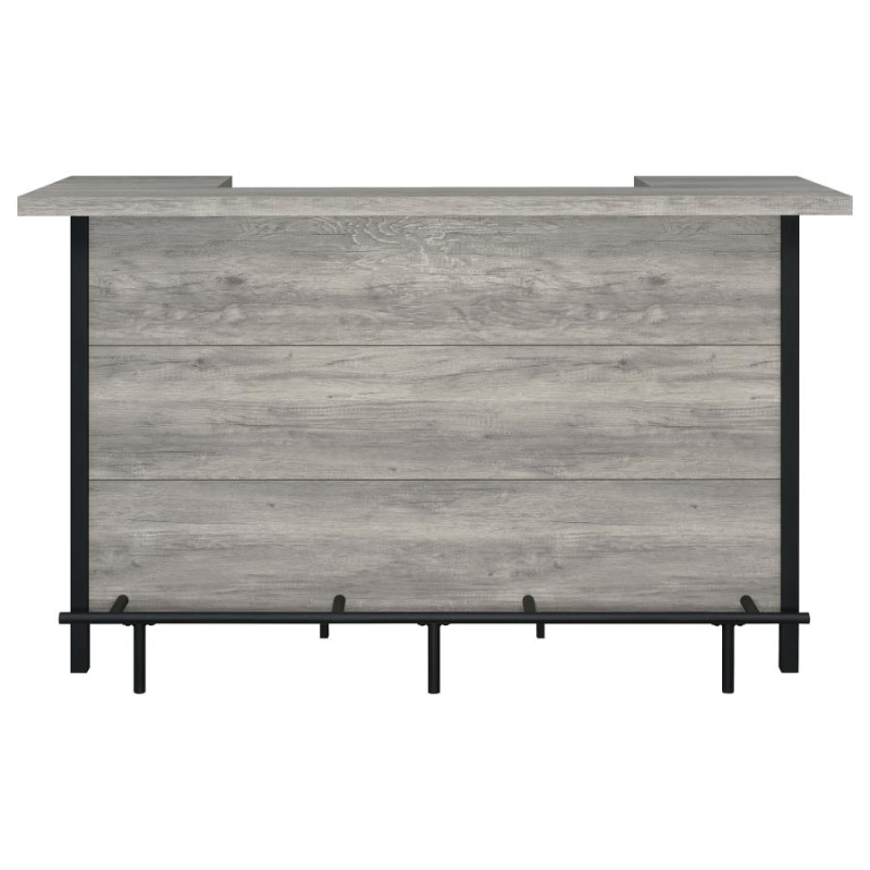 Bellemore Freestanding Home Bar Wine Cabinet Grey Driftwood – 182105