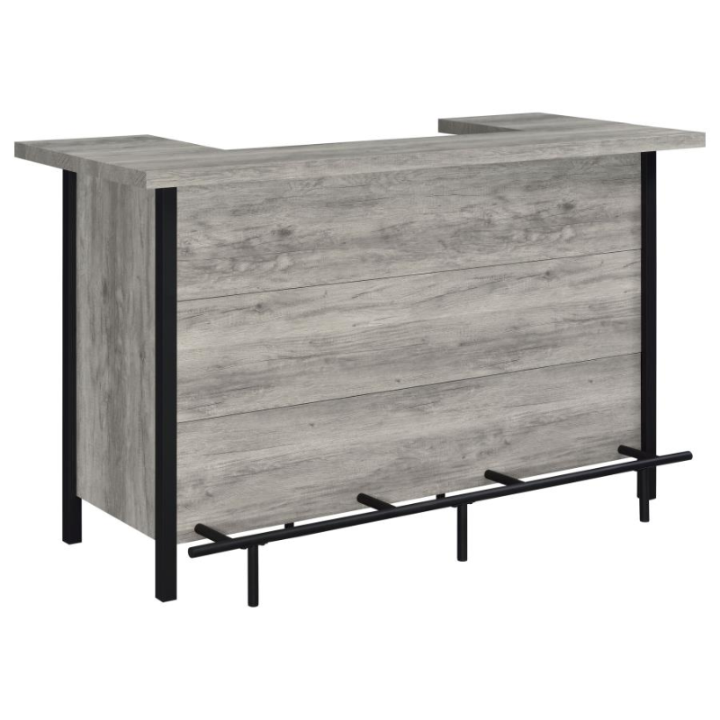 Bellemore Freestanding Home Bar Wine Cabinet Grey Driftwood – 182105