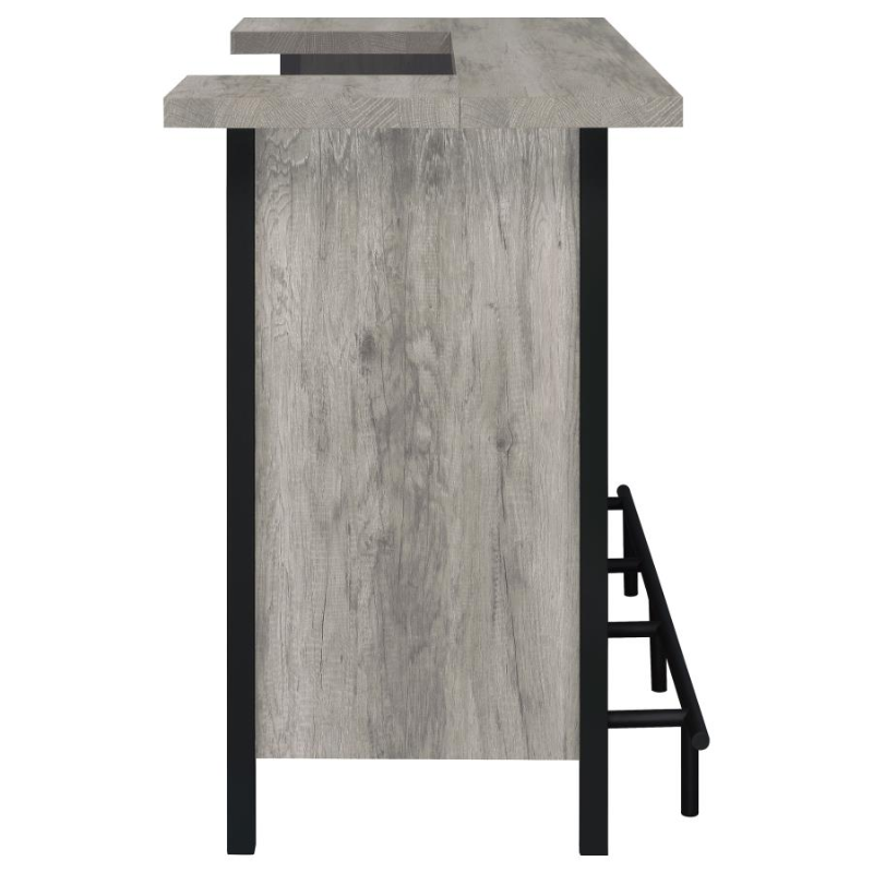Bellemore Freestanding Home Bar Wine Cabinet Grey Driftwood – 182105