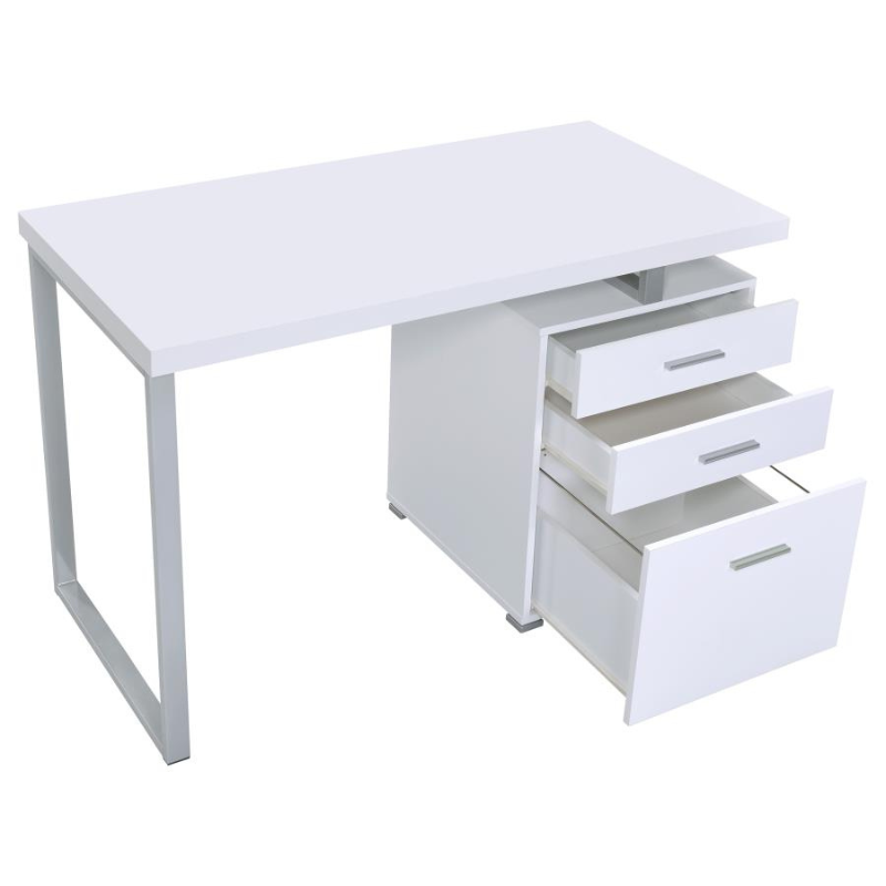 Brennan 47-inch 3-Drawer Office Computer Desk White – 800325