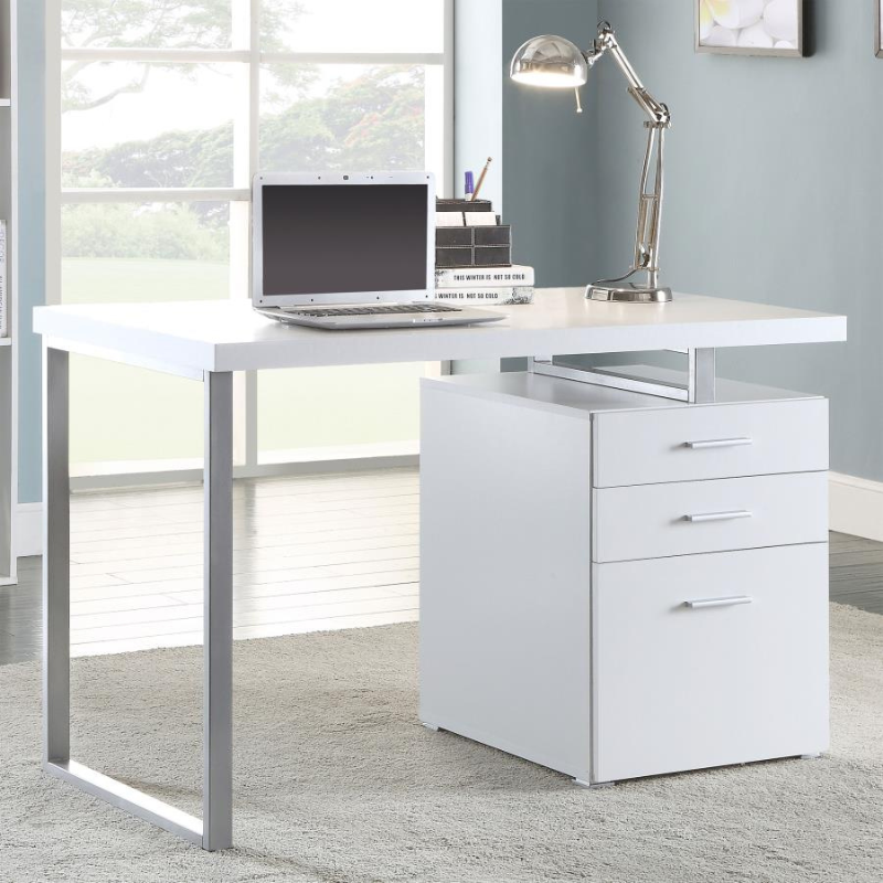 Brennan 47-inch 3-Drawer Office Computer Desk White – 800325
