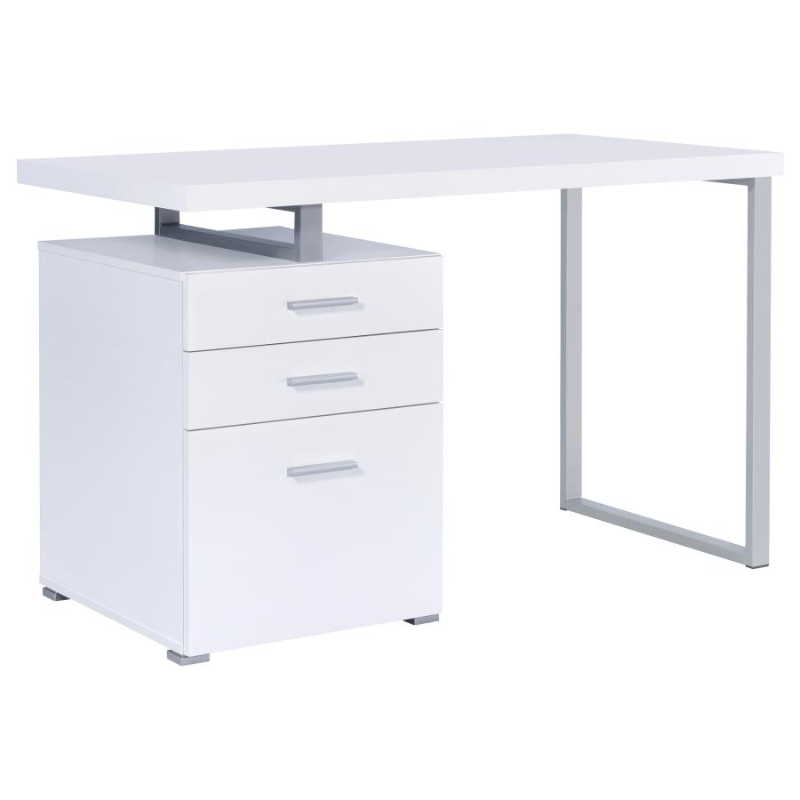 Brennan 47-inch 3-Drawer Office Computer Desk White – 800325