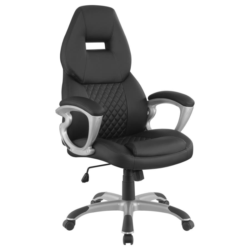 Bruce Upholstered Adjustable Home Office Desk Chair Black – 801296