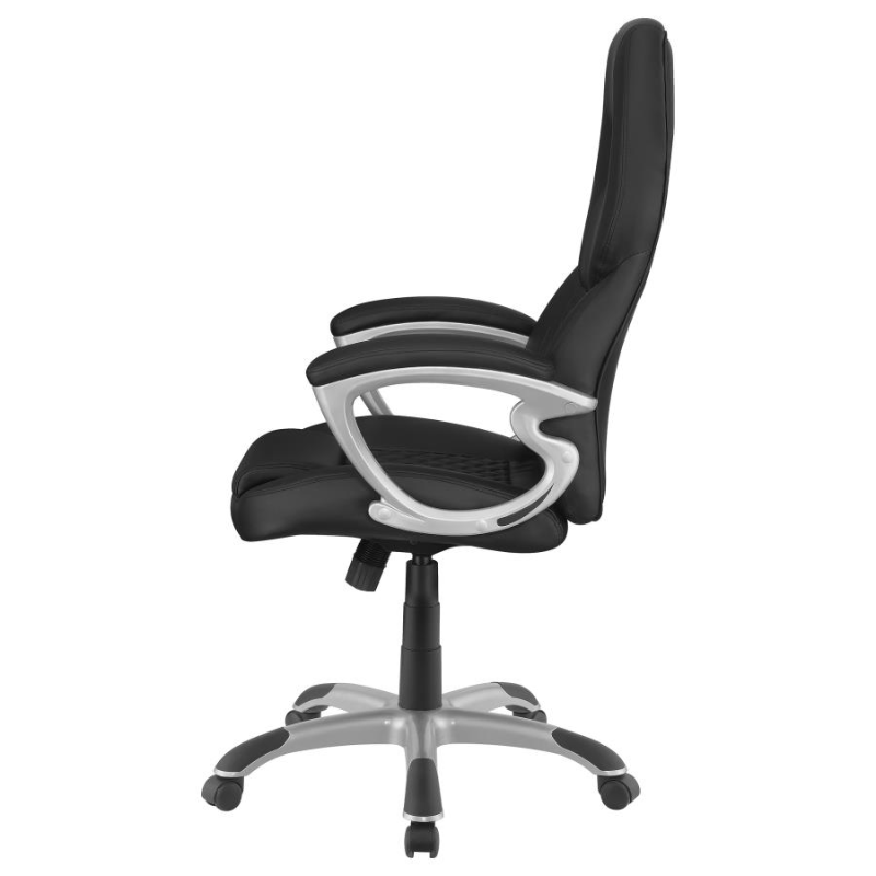 Bruce Upholstered Adjustable Home Office Desk Chair Black – 801296
