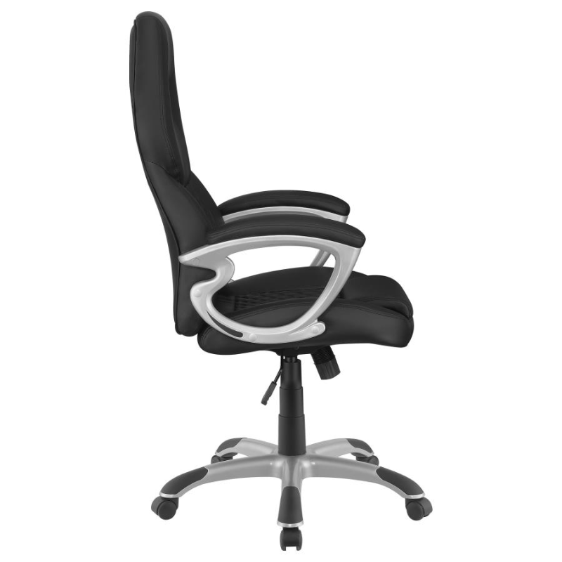 Bruce Upholstered Adjustable Home Office Desk Chair Black – 801296