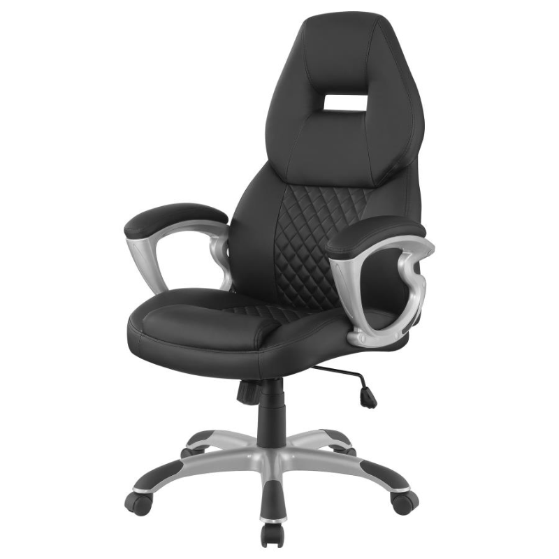 Bruce Upholstered Adjustable Home Office Desk Chair Black – 801296