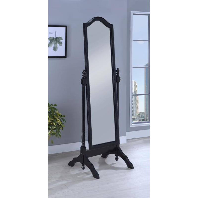 Cabot Adjustable Full-Length Wood Cheval Mirror Black - 950801