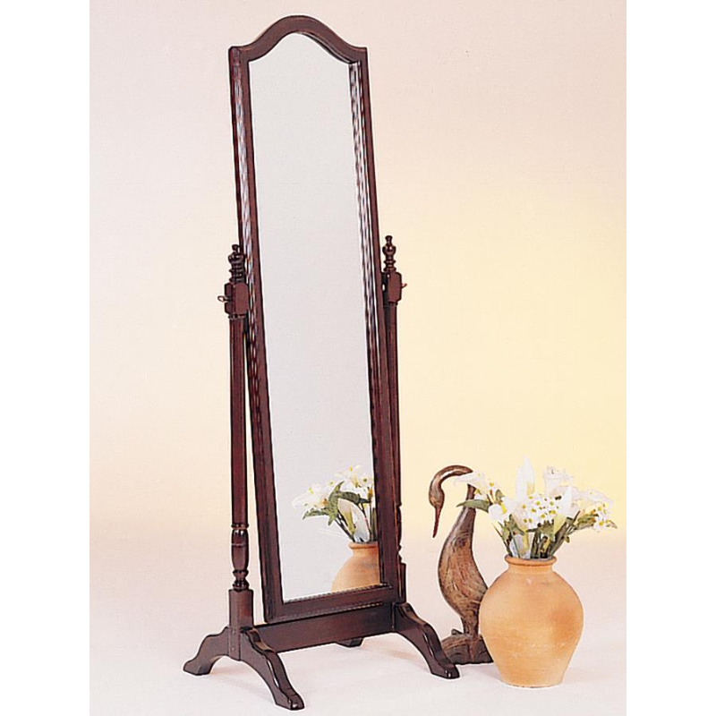 Cabot Collection Adjustable Full-Length Wood Cheval Mirror Merlot - 3103