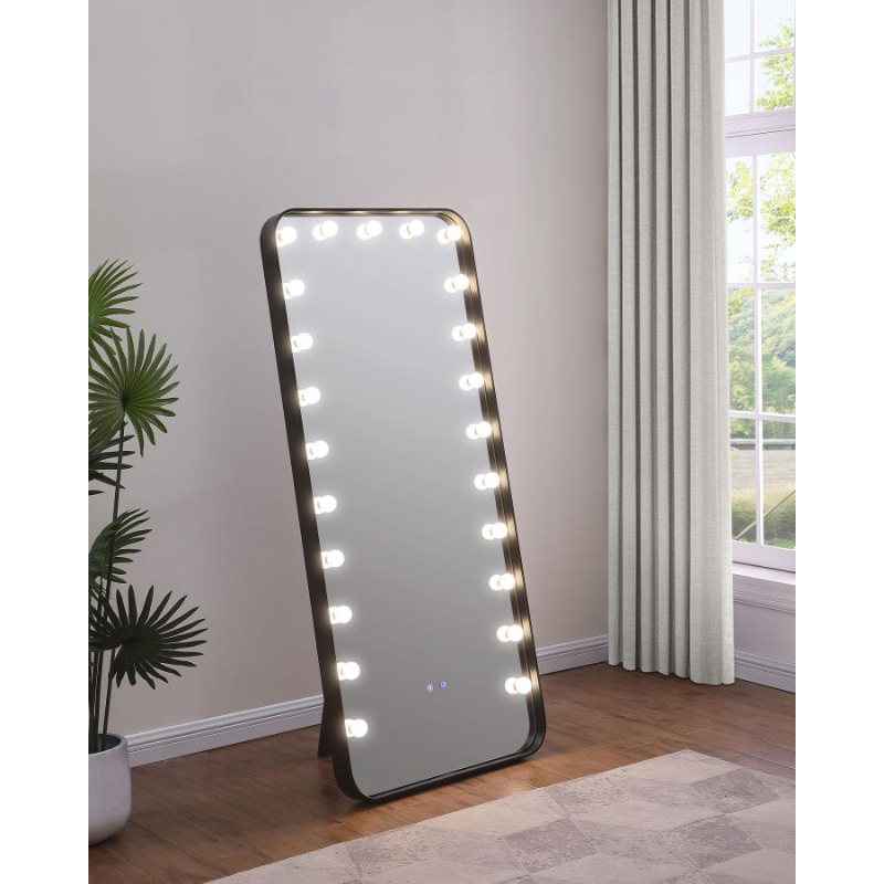 Canton  32x71 Inch LED Standing Mirror with Speakers Black - 961577