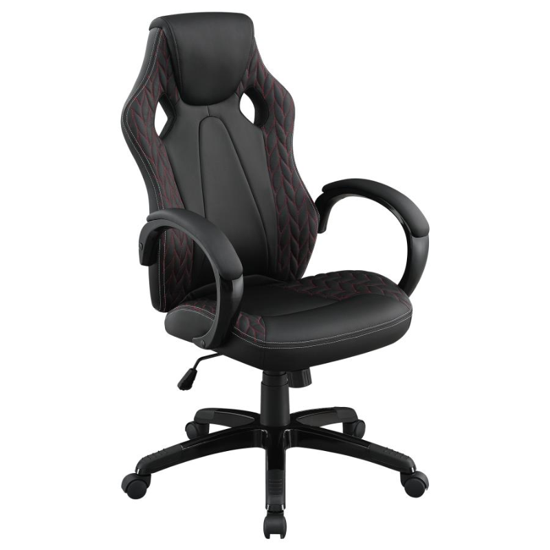 Carlos Upholstered Adjustable Home Office Desk Chair Black – 881426