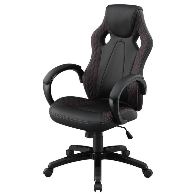 Carlos Upholstered Adjustable Home Office Desk Chair Black – 881426