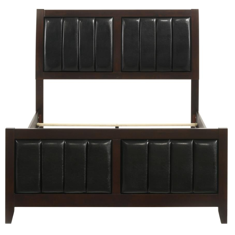 Carlton Cappuccino Panel Bed Mid-Century Modern Style - 202091