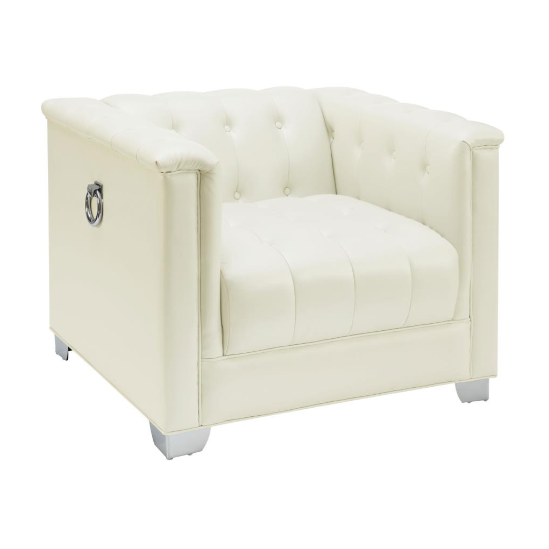 Chaviano Collection – Modern Pearl White Living Room Furniture 505391-S4
