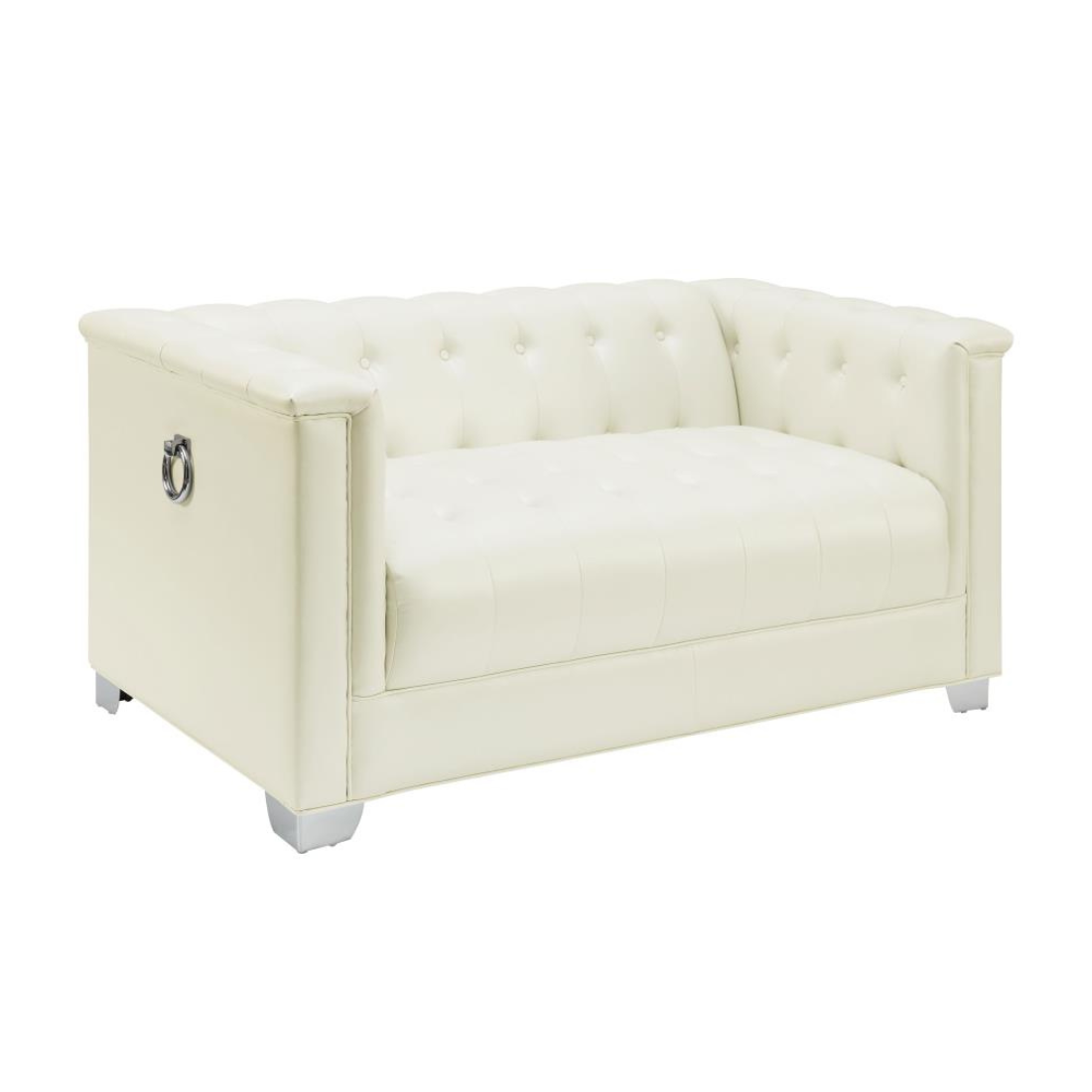 Chaviano Collection – Modern Pearl White Living Room Furniture 505391-S4