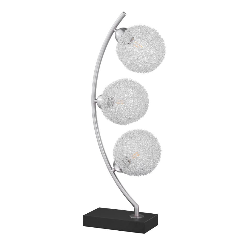 Claudia Woven Spherical Metal Table Lamp Black - 920233