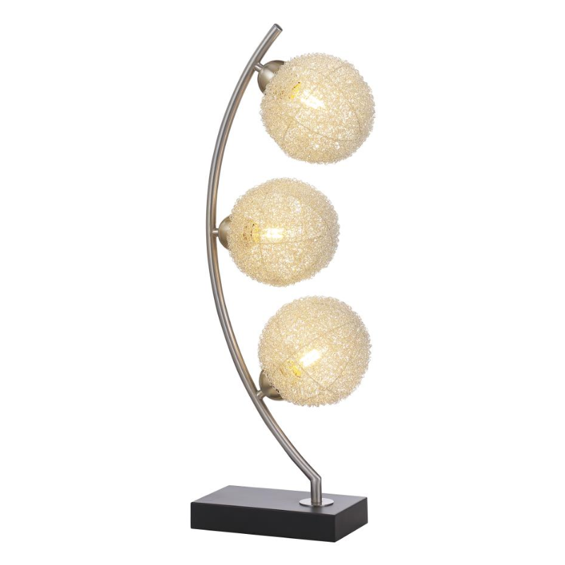 Claudia Woven Spherical Metal Table Lamp Black - 920233