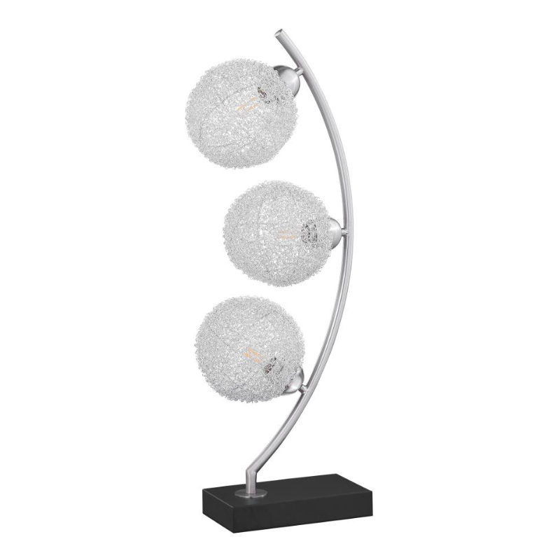 Claudia Woven Spherical Metal Table Lamp Black - 920233