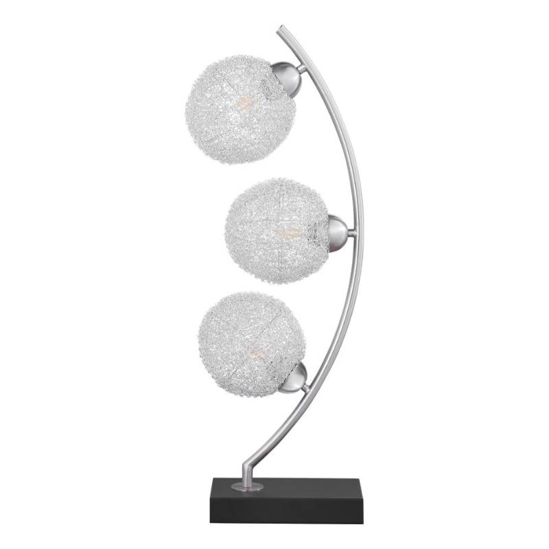 Claudia Woven Spherical Metal Table Lamp Black - 920233
