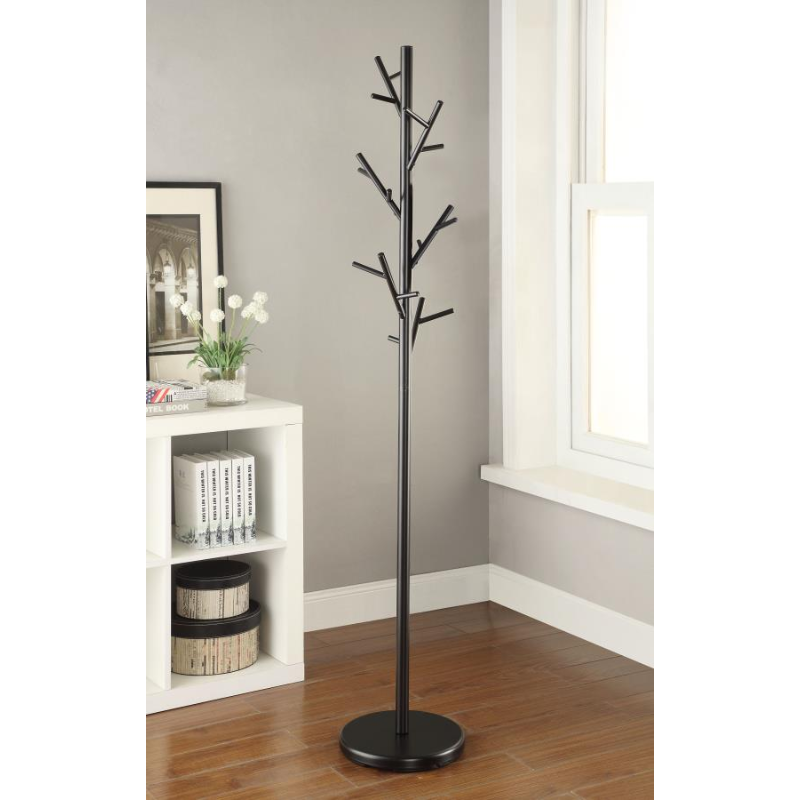 Clover 18 Hook Freestanding Metal Coat Rack Hat Hanger Black 900897