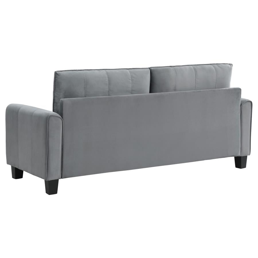 Davis Grey Upholstered Rolled Arm Sofa – 509634 Coaster Furniture