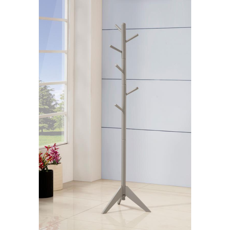 Devlin Collection 6-Hook Freestanding Wood Coat Rack Grey - 900632