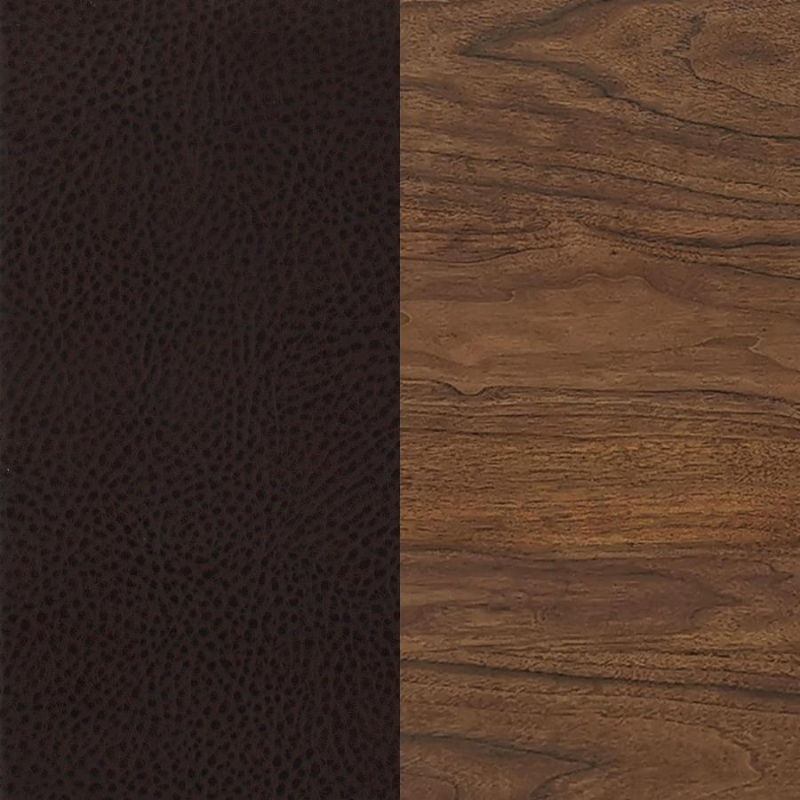 Dewey Upholstered Counter Stool Walnut Brown Faux Leather – 115209