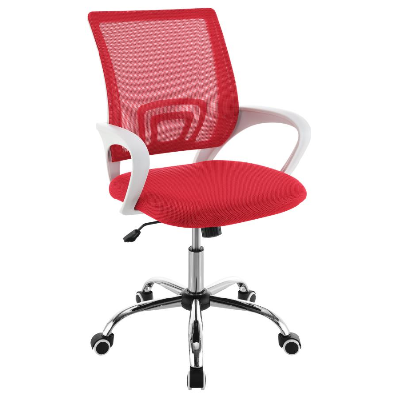 Felton Upholstered Adjustable Home Office Desk Chair Red – 802017