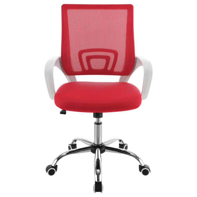 Felton Upholstered Adjustable Home Office Desk Chair Red – 802017