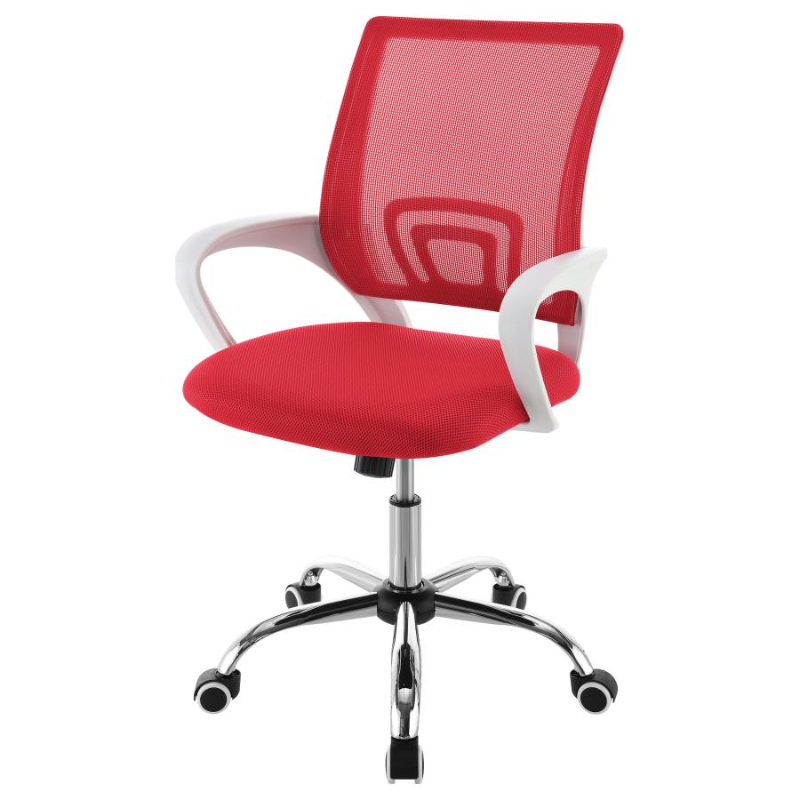 Felton Upholstered Adjustable Home Office Desk Chair Red – 802017