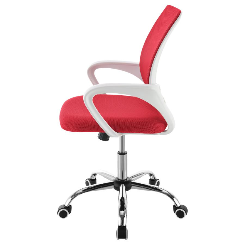 Felton Upholstered Adjustable Home Office Desk Chair Red – 802017