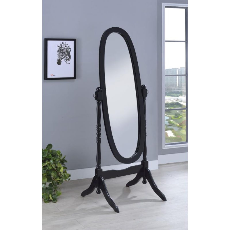 Foyet Adjustable Full-Length Wood Cheval Mirror Black - 950803
