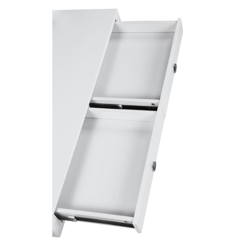 Gemma 48-inch 2-Drawer Writing Desk White High Gloss – 802141