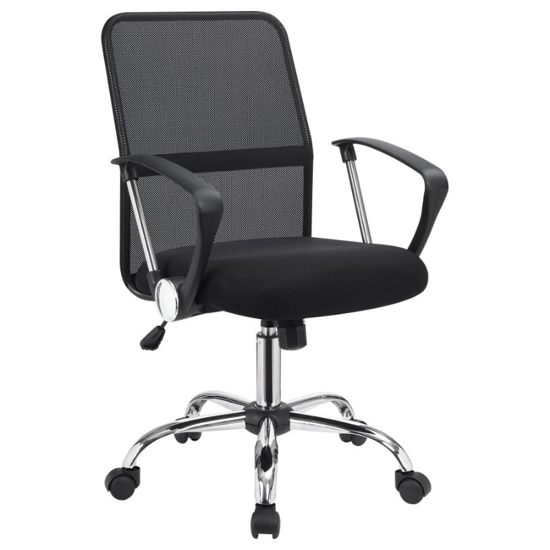 Gerta Upholstered Adjustable Mesh Office Desk Chair Black – 801319