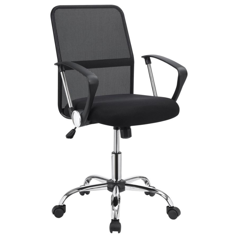 Gerta Upholstered Adjustable Mesh Office Desk Chair Black – 801319