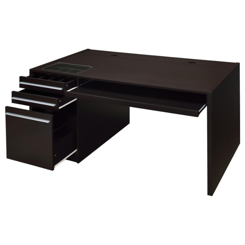 Halston 60-inch 3-drawer Office Computer Desk Cappuccino – 800982