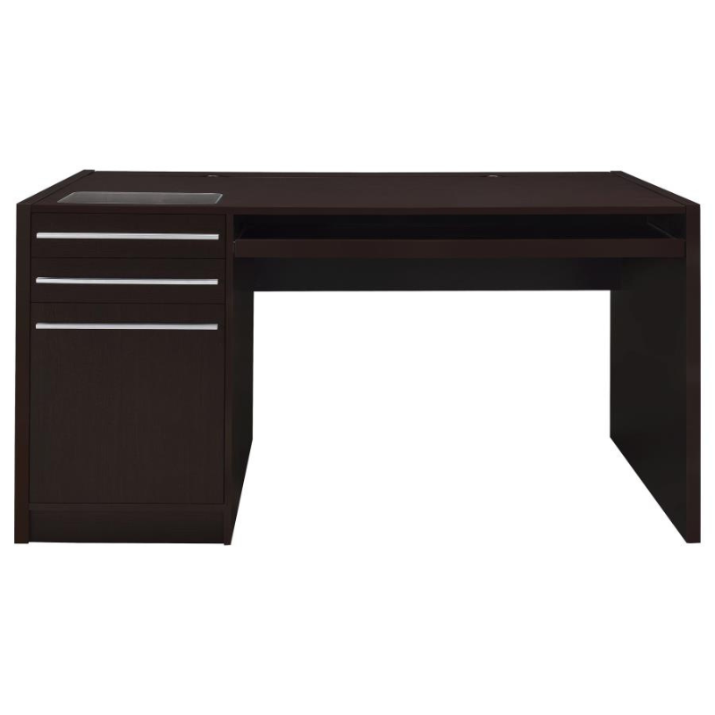 Halston 60-inch 3-drawer Office Computer Desk Cappuccino – 800982